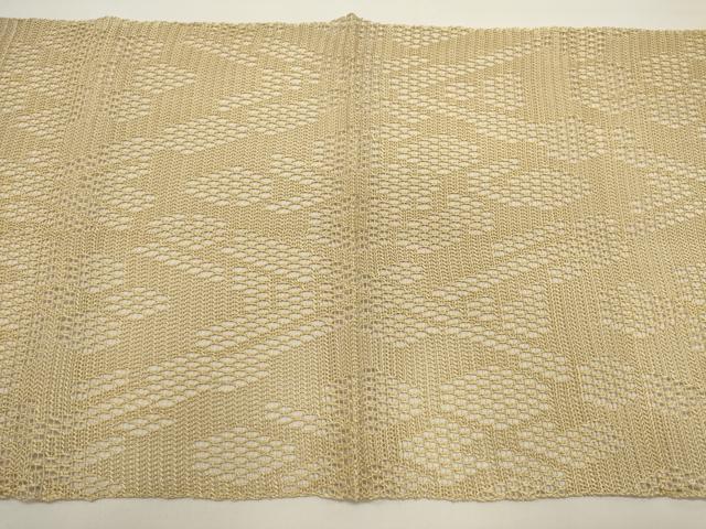 平和屋着物*夏物 八寸名古屋帯 羅 菱文 正絹 逸品 DABH1727cd