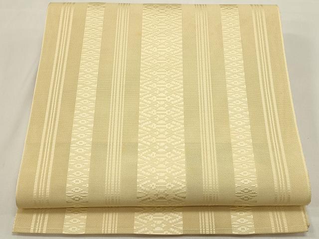 平和屋着物*夏物 本場筑前博多織 八寸名古屋帯 紗献上 砥の粉色 正絹 逸品 DABH1733cd