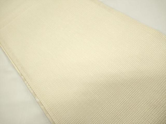平和屋着物▽六通柄袋帯 スリーシーズン 春夏秋 風通織 花唐草文 ぜんまい紬使用 正絹 逸品 DABH1748cd