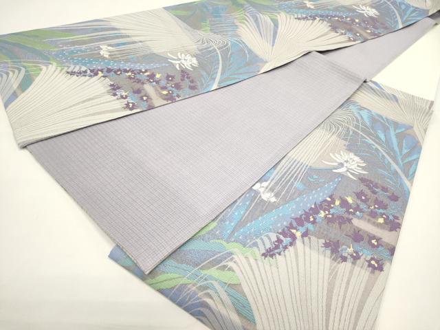 平和屋着物▽六通柄袋帯 スリーシーズン 春夏秋 草花文 BANKANわものや 正絹 逸品 DABH1749cd