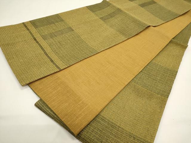 平和屋着物▽六通柄袋帯 スリーシーズン 春夏秋 格子 正絹 逸品 DABH1759cd