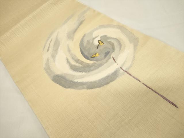 平和屋着物▽太鼓柄袋帯 スリーシーズン 春夏秋 すくい織 抽象文 正絹 逸品 DABH1775cd