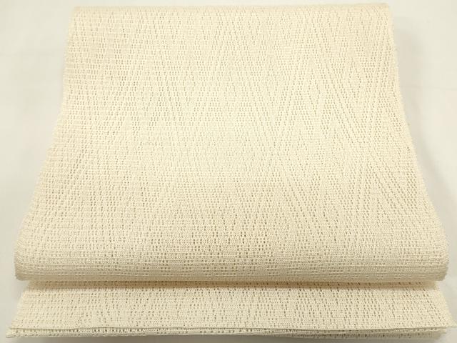 平和屋着物*夏物 八寸名古屋帯 羅 菱文 肌色 逸品 DABH1778cd