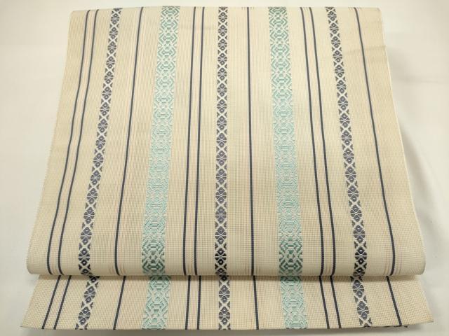 平和屋着物*夏物 本場筑前博多織 八寸名古屋帯 紗献上 正絹 逸品 DABH1790cd