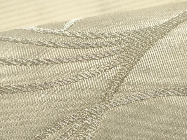 平和屋着物*夏物 九寸開き名古屋帯 抽象文様 銀糸 正絹 逸品 DABH1812cd