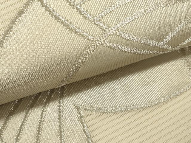 平和屋着物*夏物 九寸開き名古屋帯 抽象文様 銀糸 正絹 逸品 DABH1812cd
