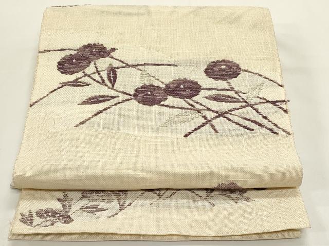 平和屋着物*夏物 八寸名古屋帯 枝花文 DABH1828cd