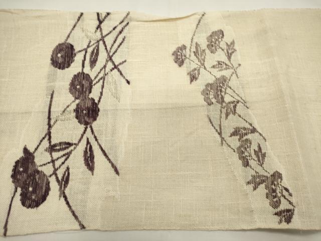 平和屋着物*夏物 八寸名古屋帯 枝花文 DABH1828cd