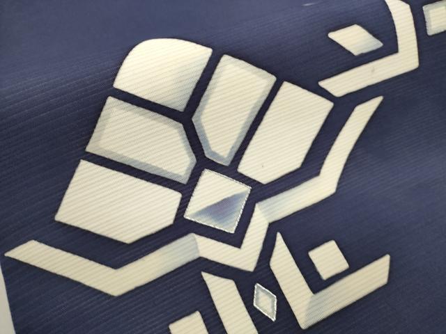 平和屋着物*夏物 絽塩瀬 九寸名古屋帯 抽象文様 銀彩 正絹 逸品 DABH1839cd