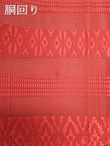 平和屋着物*夏物 本場筑前博多織 八寸名古屋帯 紗献上 茜色 正絹 逸品 DABH1844cd