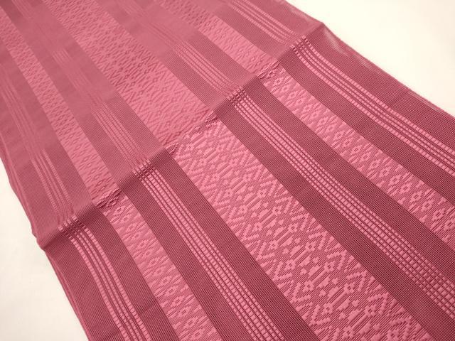 平和屋着物*夏物 本場筑前博多織 八寸名古屋帯 紗献上 長春色 正絹 逸品 DABH1847cd