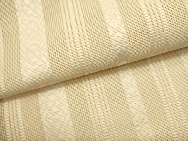 平和屋着物*夏物 本場筑前博多織 八寸名古屋帯 鳥の子色 正絹 逸品 DABH1850cd
