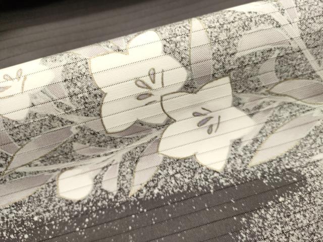 平和屋着物*夏物 絽塩瀬 九寸名古屋帯 草花文 金彩 正絹 逸品 DABH1853cd