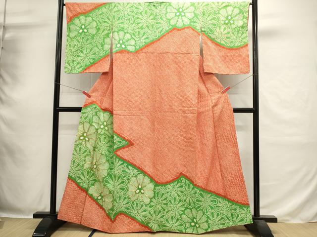 平和屋着物■訪問着 総刺繍 駒刺繍 道長花文 正絹 逸品 DABH1865cd