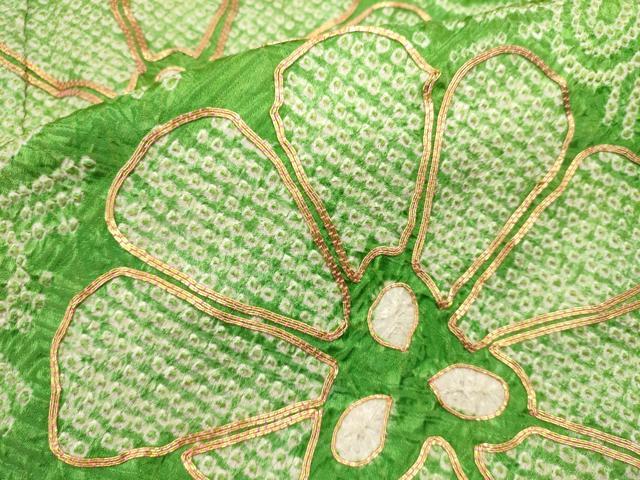 平和屋着物■訪問着 総刺繍 駒刺繍 道長花文 正絹 逸品 DABH1865cd