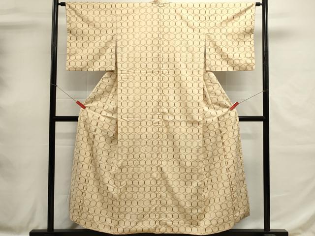 平和屋着物■上質な紬 亀甲柄 正絹 逸品 DABH1881cd
