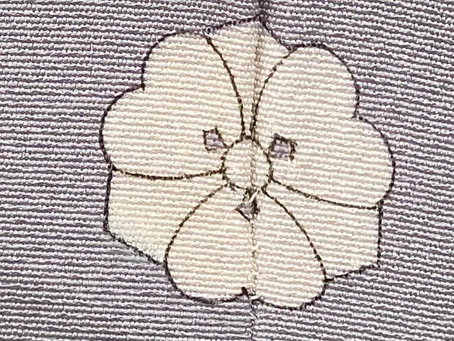 平和屋着物■訪問着 地紙草花文 銀彩 正絹 逸品 DABH1886cd