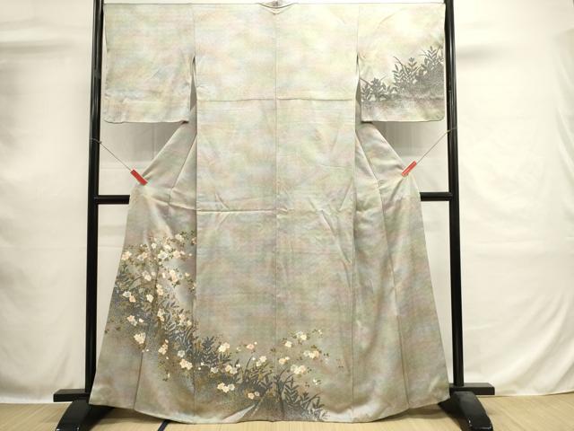 平和屋着物■訪問着 草花文 暈し染め 金彩 正絹 逸品 DABH1887cd
