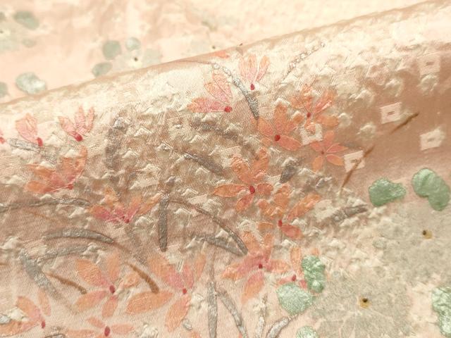 平和屋着物■訪問着 総絞り 重ね山花文 暈し染め 銀彩 正絹 逸品 DABH1921cd