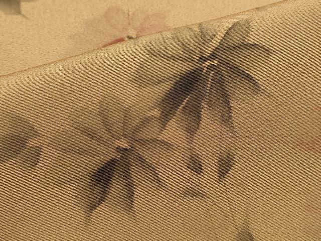 平和屋着物■上質な小紋 手描き 草花文 正絹 逸品 DABH1935cd