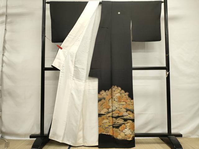 平和屋着物■豪華黒留袖 作家物 風景文 暈し染め 金銀彩 正絹 逸品 DABH1957cd
