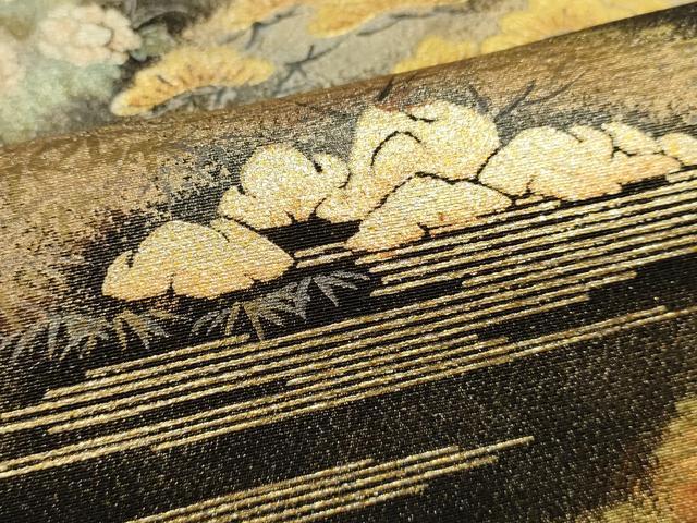 平和屋着物■豪華黒留袖 作家物 風景文 暈し染め 金銀彩 正絹 逸品 DABH1957cd