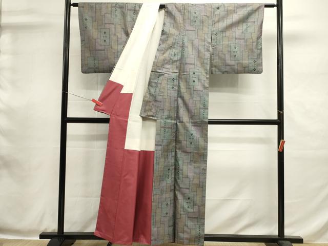 平和屋着物■本場大島紬 7マルキ 短冊花文 証紙付き 正絹 逸品 DABH1961cd