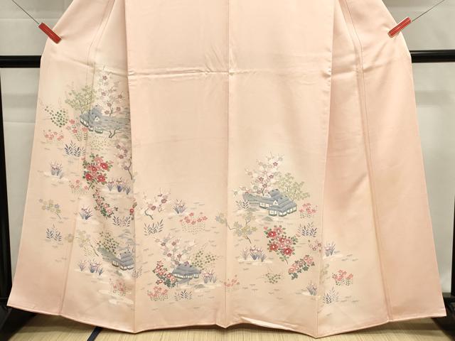 平和屋着物■訪問着 友禅 風景花文 暈し染め 正絹 逸品 DABH1963cd