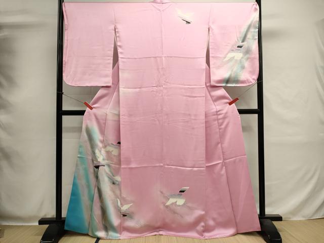 平和屋着物■フランソワーズ・モレシャン 訪問着 飛鳥文 暈し染め 金銀彩 正絹 逸品 DABH1964cd