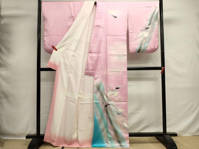 平和屋着物■フランソワーズ・モレシャン 訪問着 飛鳥文 暈し染め 金銀彩 正絹 逸品 DABH1964cd