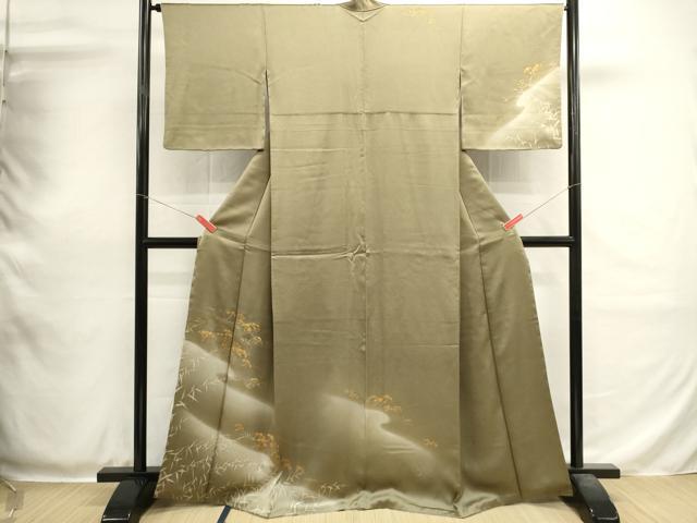 平和屋着物■訪問着 枝松文 暈し染め 金彩 正絹 逸品 DABH1967cd