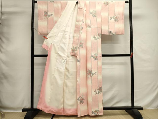 平和屋着物■上質な小紋 花車文 暈し染め 金彩 正絹 逸品 DABH1970cd
