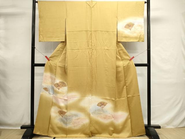 平和屋着物■中国三大刺繍 スワトウ刺繍 汕頭刺繍 総刺繍 訪問着 扇面花文 暈し染め 金彩 正絹 逸品 DABH1974cd