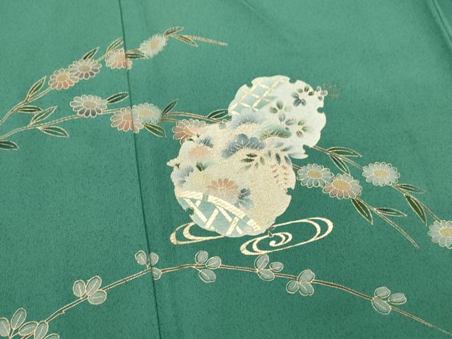 平和屋着物■訪問着 雪輪草花文 金彩 正絹 逸品 DABH1980cd