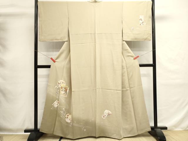 平和屋着物■訪問着 色紙重ね花文 暈し染め 金銀彩 正絹 逸品 DABH1990cd