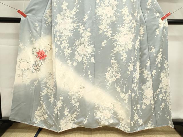 平和屋着物■訪問着 草花文 乱菊 牡丹 暈し染め 正絹 逸品 DABH1997cd