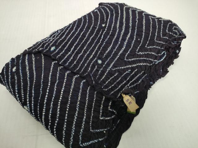 平和屋着物*夏物 有松鳴海絞り 浴衣 反物 着尺 湯のし前 抽象文様 綿 逸品 未使用 DABH2013zzz