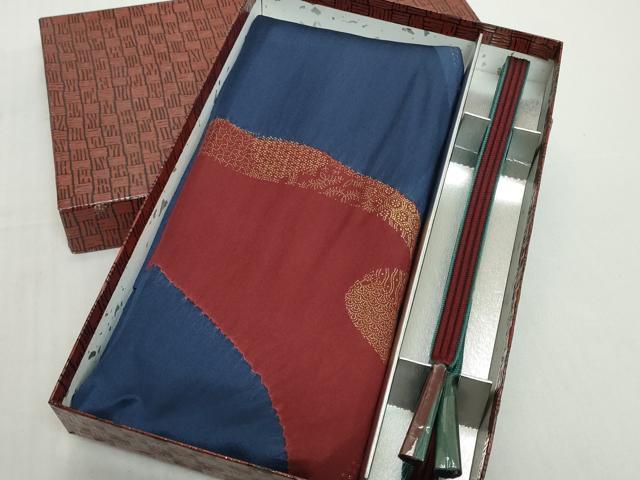 平和屋着物●和装小物 帯締め・帯揚げセット 流水 金彩 丹後ちりめん 逸品 未使用 DABH2065zzz