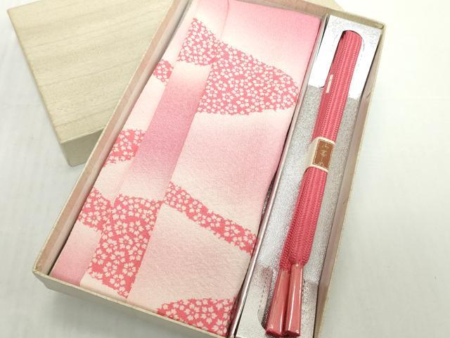 平和屋着物●和装小物 帯締め・帯揚げセット 流水花 逸品 未使用 DABH2068zzz