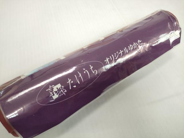 平和屋着物*夏物 浴衣 反物 着尺 注染 梅 綿 未使用 DABH2112zzz