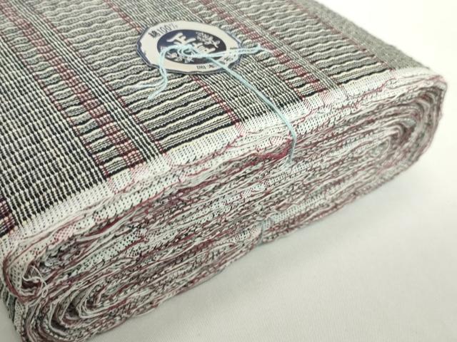 平和屋着物*夏物 阿波しじら織 浴衣 反物 着尺 正藍染 格子 証紙付き 綿 逸品 未使用 DABH2114zzz