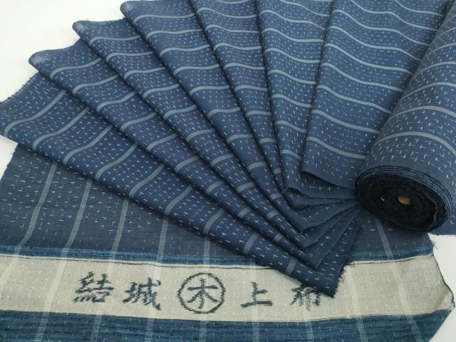 平和屋着物*夏物 結城上布 反物 着尺 間道 逸品 未使用 DABH2135zzz