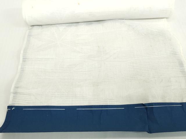 平和屋着物*夏物 長襦袢 反物 着尺 霞楓紋紗 生成り色 麻 逸品 未使用 DABH2137zzz