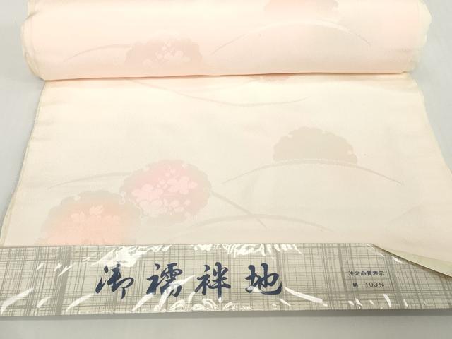 平和屋着物▼長襦袢 反物 着尺 雪輪芝地紋 逸品 未使用 DABH2163zzz