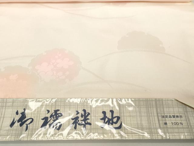 平和屋着物▼長襦袢 反物 着尺 雪輪芝地紋 逸品 未使用 DABH2163zzz