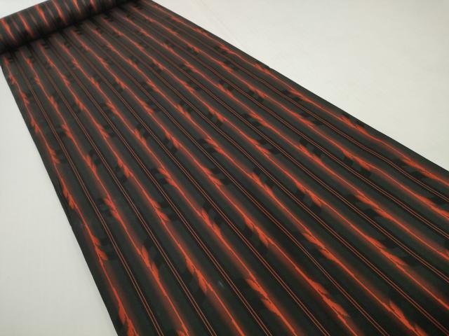 平和屋着物▼羽織・コート 雨コート 反物 羽尺 間道 黒地 防水 逸品 未使用 DABH2183zzz