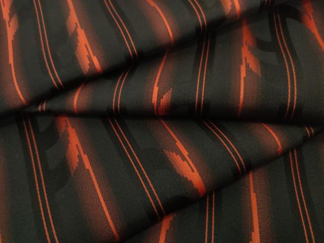 平和屋着物▼羽織・コート 雨コート 反物 羽尺 間道 黒地 防水 逸品 未使用 DABH2183zzz