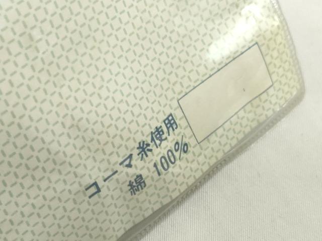 平和屋着物*夏物 浴衣 反物 着尺 綿絽 笹竹文 コーマ糸使用 綿 逸品 未使用 DABH2229zzz