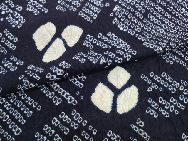平和屋着物*夏物 有松鳴海絞り 浴衣 反物 着尺 花繋ぎ 綿 逸品 未使用 DABH2347zzz
