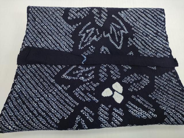 平和屋着物*夏物 有松鳴海絞り 浴衣 反物 着尺 花繋ぎ 綿 逸品 未使用 DABH2347zzz